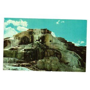 Vintage Yellowstone National Park Minerva Terrace Landscape Postcard Collectible
